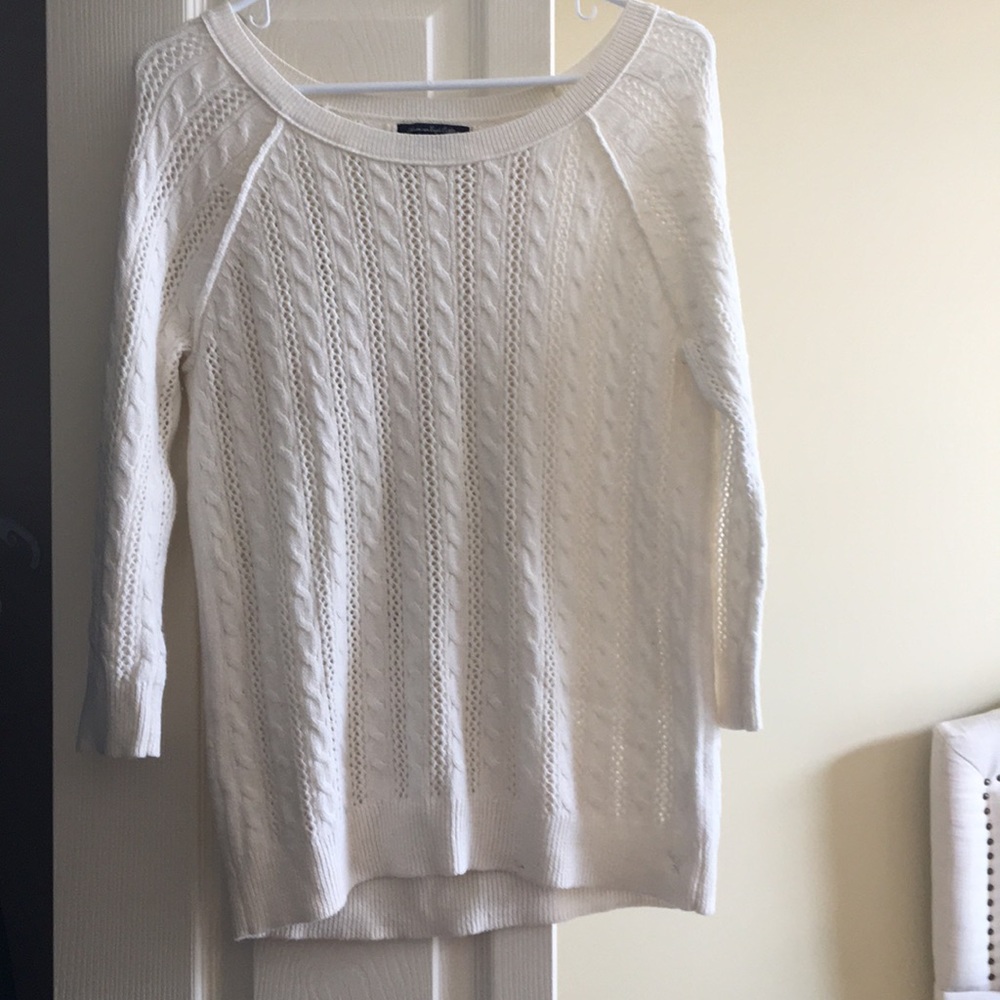 Cream Knit American Eagle Sweater